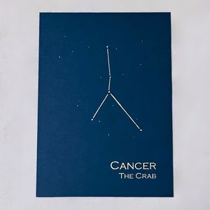 Cancer Constellation Zodiac Wall Art / Gold Foil